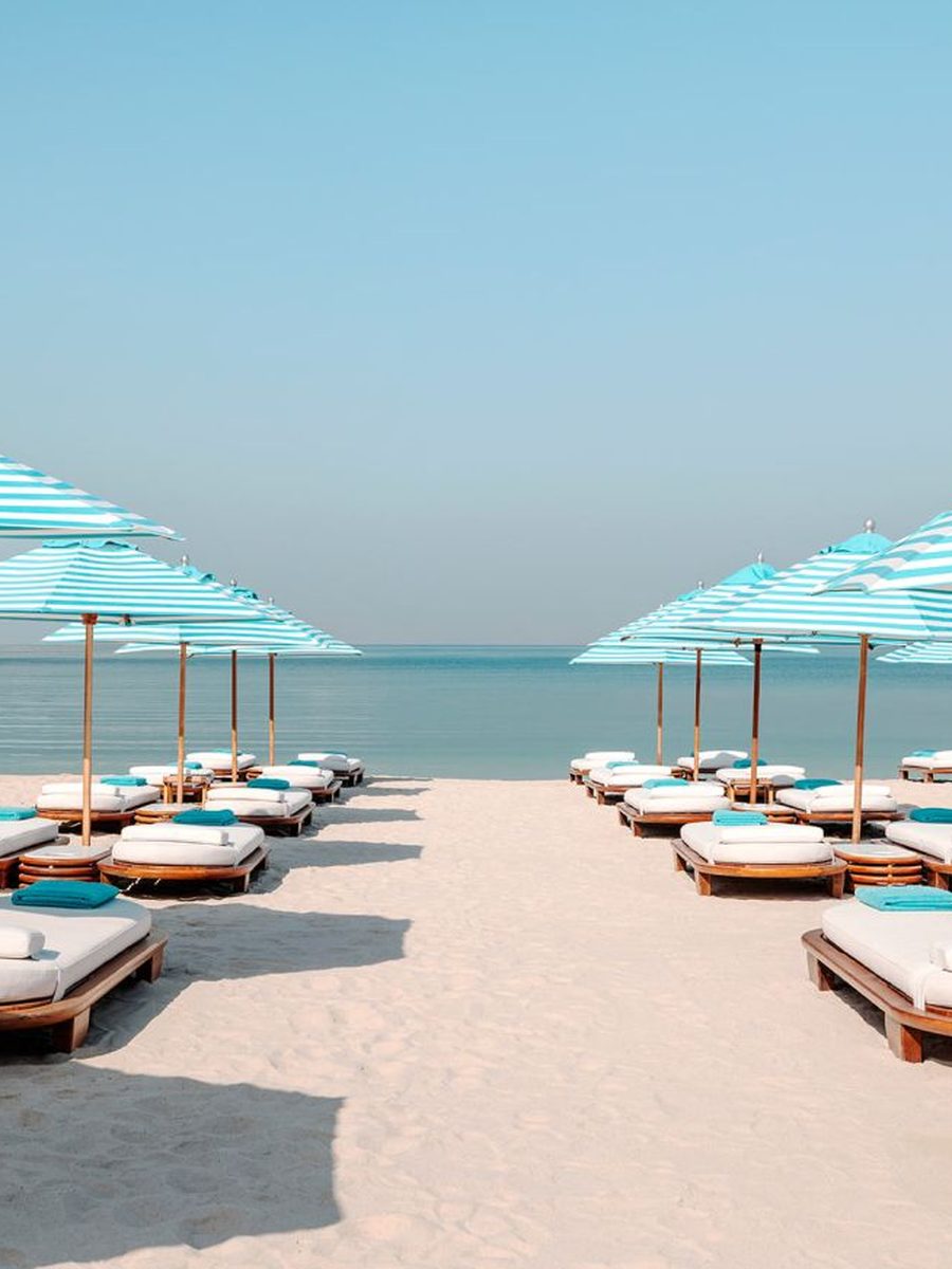 The beach at Nammos Dubai